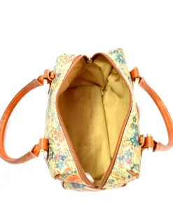Bauletto in pelle di vitello stampata floreale misura piccola  art 1945_bla