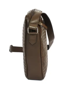 borsa a tracolla da uomo in pelle intrecciata a mano  art 1930w