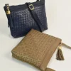 Borsa a tracolla in nappa intrecciata a mano articolo art 1776w