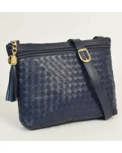 Borsa a tracolla in nappa intrecciata a mano articolo art 1776w