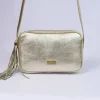 Borsa a tracolla rettangolare in pelle dollaro metallizzato art 11527domelg