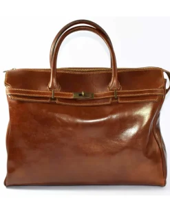 borsa cartella  per pc manici corti in pelle di vacchetta vegetale art 224065