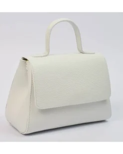 borsa donna con pattina con maniglia in pelle art 12764