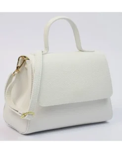 borsa donna con pattina con maniglia in pelle art 12764