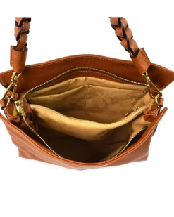 borsa donna misura media con tracolla intrecciata art 12734