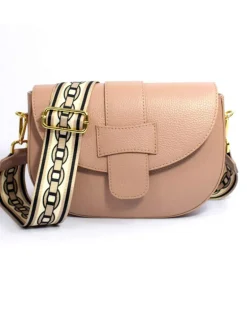 Borsa in pelle con pattina media art 12860