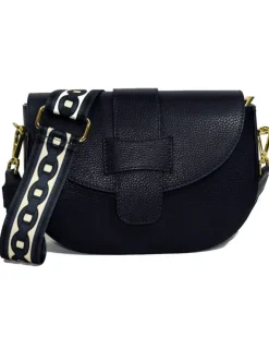 Borsa in pelle con pattina media art 12860