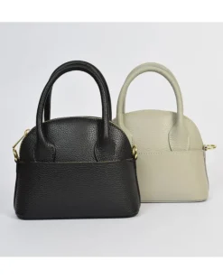 borsa manico stondata piccola in pelle art 12826