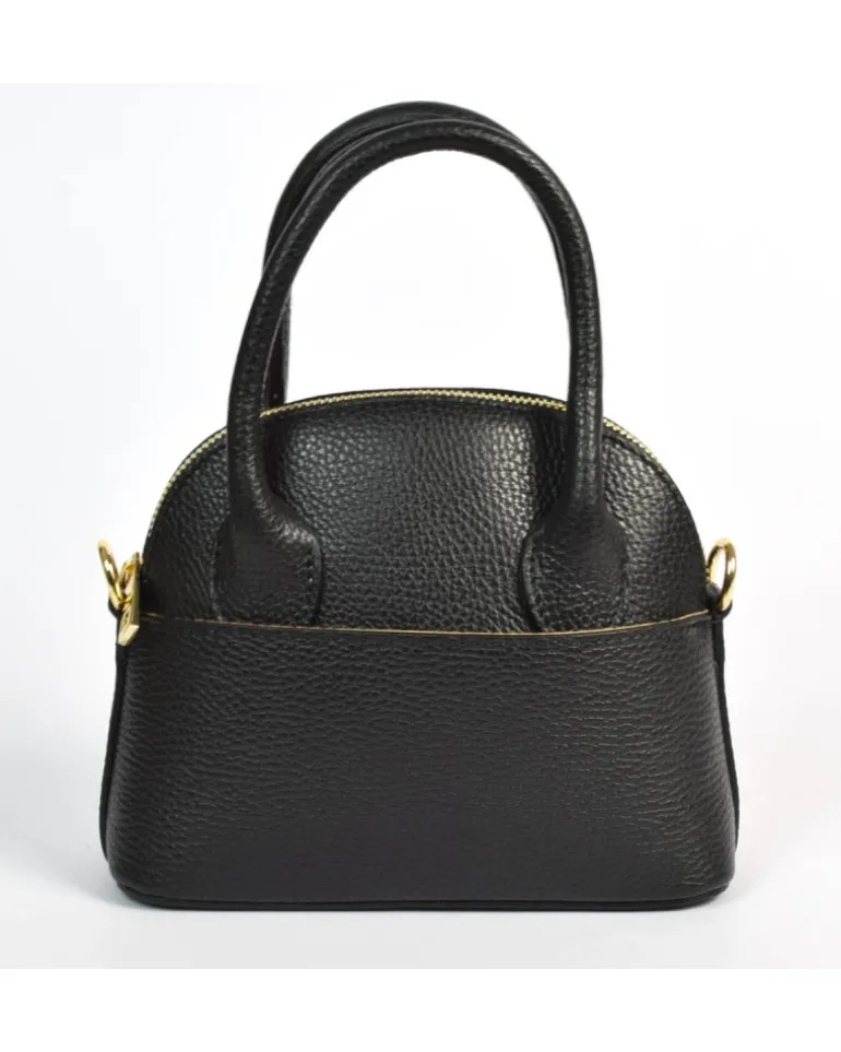 borsa manico stondata piccola in pelle art 12826