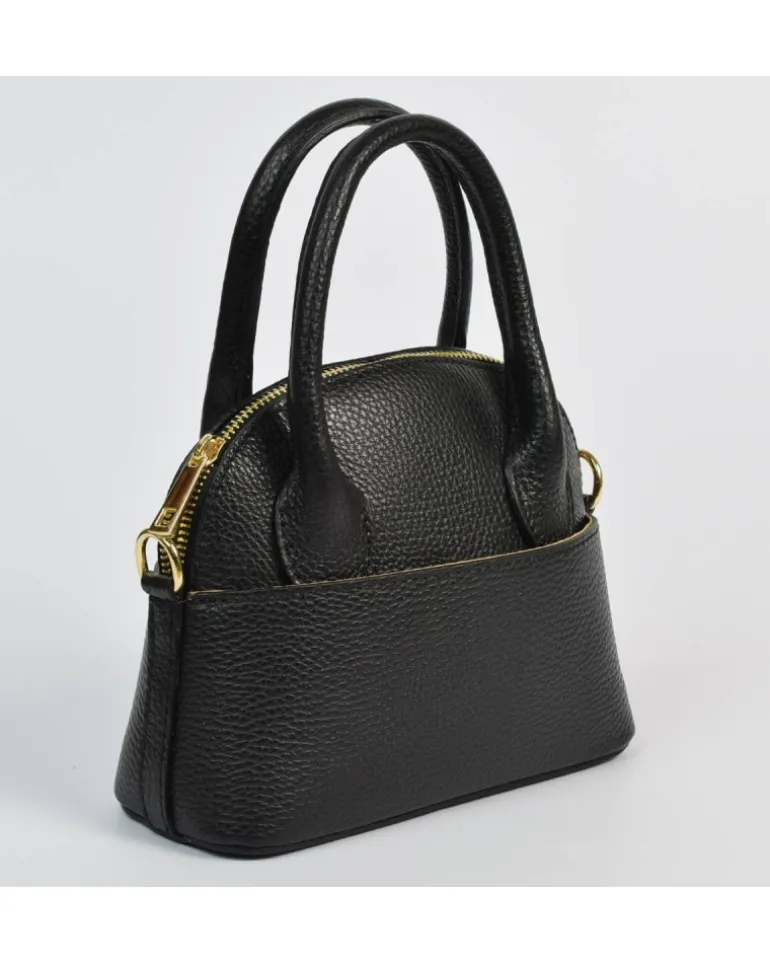 borsa manico stondata piccola in pelle art 12826