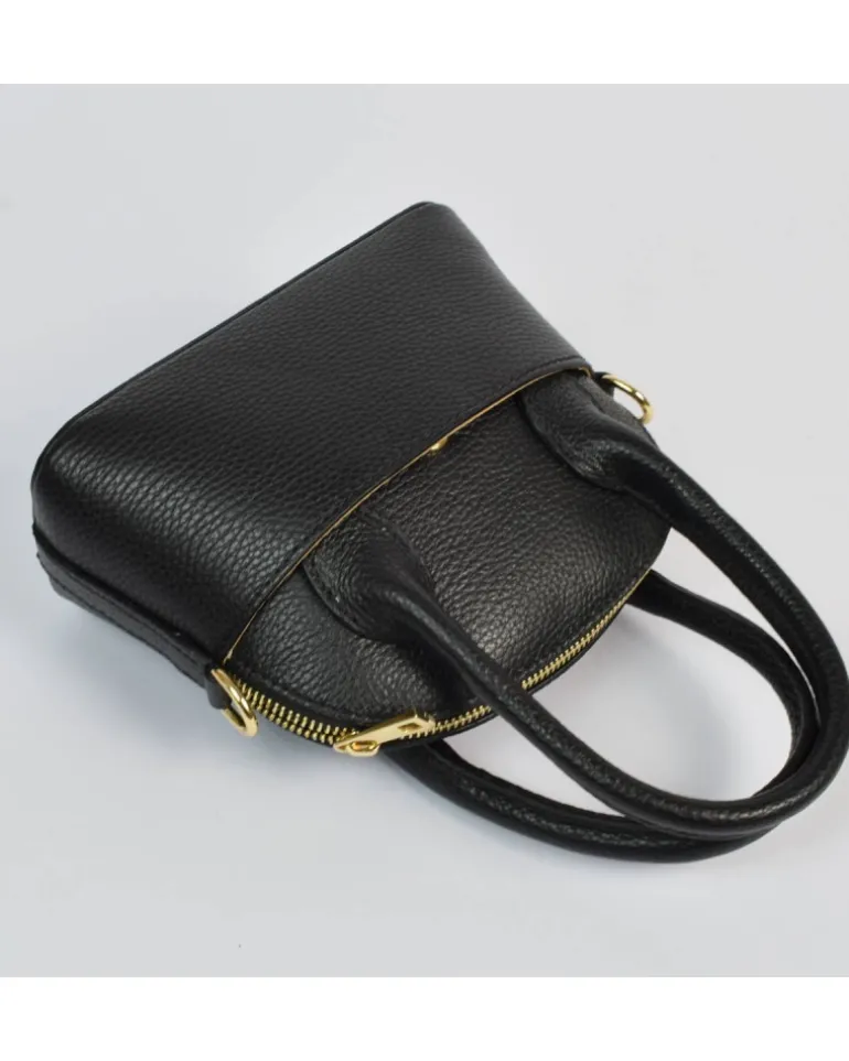 borsa manico stondata piccola in pelle art 12826