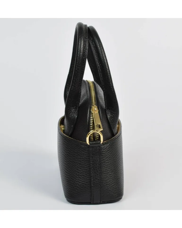 borsa manico stondata piccola in pelle art 12826