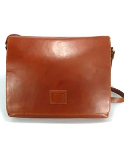 Borsa messenger unisex con pattina vacchetta vegetale art 65005