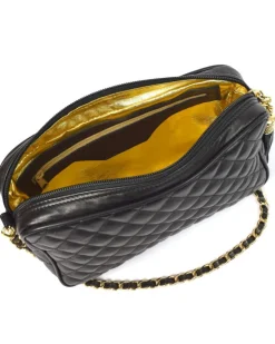 Borsa rettangolare in nappa trapuntata con catena art 11527tr
