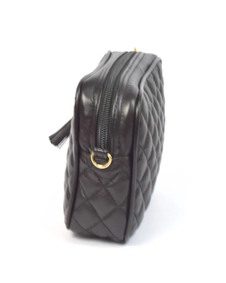 Borsa rettangolare in nappa trapuntata con catena art 11527tr