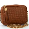 Borsa tracolla intrecciata con catena art 11521w