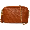 Borsa tracolla intrecciata con catena art 11527w