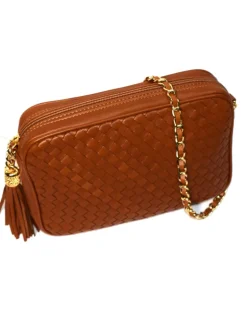 Borsa tracolla intrecciata con catena art 11527w