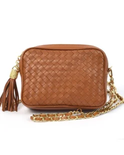 Borsa tracolla intrecciata con catena art 11521w