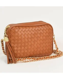 Borsa tracolla intrecciata con catena art 11521w