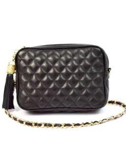 Borsa tracolla trapuntata con catena art 11521tr