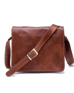 Borsa uomo messenger in pelle di vacchetta misura piccola  art 224531
