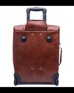 Borsone trolley in pelle con ruote art 224087
