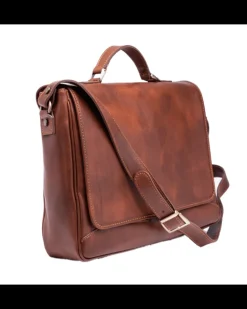 Cartella con patta in vacchetta vegetale porta pc art 224576