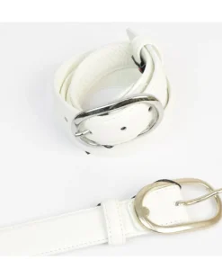 cintura donna in pelle di vitello stampato con cuciture art 604530