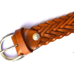 cintura in cuoio intrecciata a mano stile casual art 6TRECCIA35