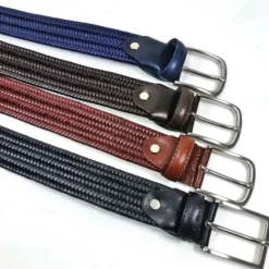 Cintura in pelle intrecciata fatta a mano | Made in Florence