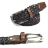 cintura intrecciata bicolore con pelle e cotone art 6211635 bic