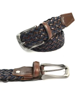 cintura intrecciata bicolore con pelle e cotone art 6211635 bic