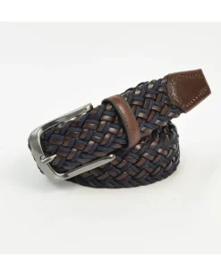 cintura intrecciata bicolore con pelle e cotone art 6211635 bic