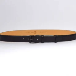 cintura nera in pelle con fibbia nichel nero art 64100835