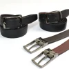 cintura reversibile in pelle cervo stampato con cuciture art 6240435