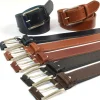 cintura sportiva uomo in pelle di vitello, fibbia fasciata in pelle art 6260840