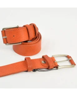 cintura sportiva uomo in pelle di vitello, fibbia fasciata in pelle art 6340940