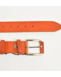 cintura sportiva uomo in pelle di vitello, fibbia fasciata in pelle art 6340940