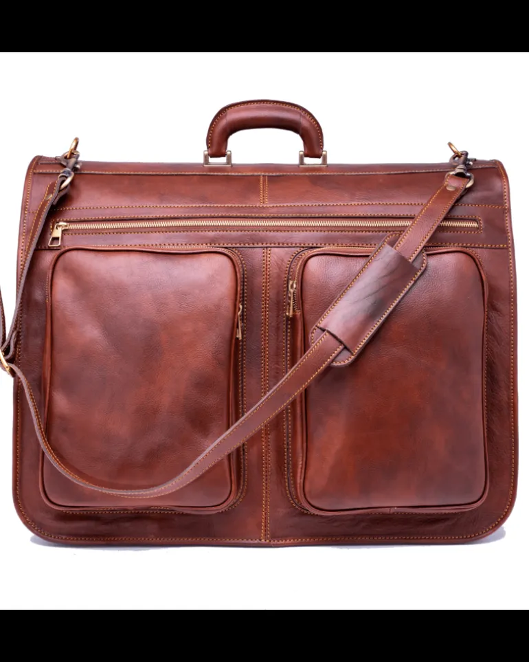 classico porta abiti in pelle vacchetta vegetale art 224018