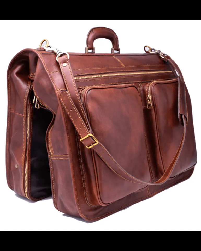 classico porta abiti in pelle vacchetta vegetale art 224018