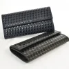 Clutch intrecciata in pelle intrecciata bicolore nappa con vernice con catena art 1820_wdver