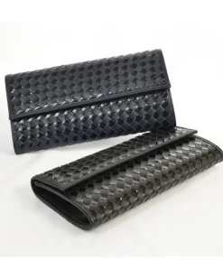 Clutch intrecciata in pelle intrecciata bicolore nappa con vernice con catena art 1820_wdver