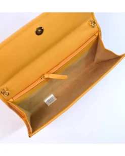 Clutch Intrecciata in Pelle colorata con Catena Dorata art 1820_w