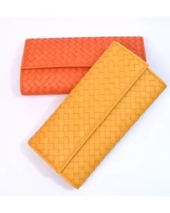 Clutch Intrecciata in Pelle colorata con Catena Dorata art 1820_w