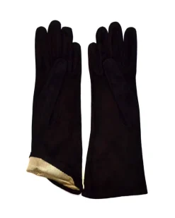 Guanti da donna lunghi in camoscio fodera seta art 81257SE