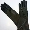 guanti da donna lunghi neri in pelle con  fodera seta art 81257_n_se