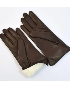 guanti foderati in lapin da donna art 81255