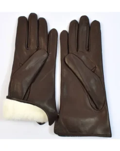 guanti foderati in lapin da donna art 81255