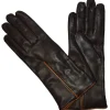 Guanti in pelle cuciture in contrasto art 81406